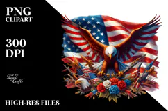 Detailed USA Flag, Transparent PNG Product Image 2