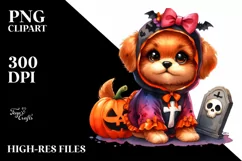 Vibrant Drawing Halloween | Cute Baby Dog Product Image 1