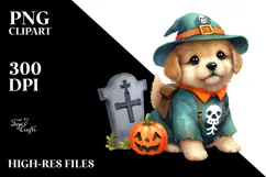 Vibrant Drawing Halloween | Cute Baby Dog Product Image 2