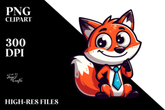 Silly Cartoon Fox, Transparent PNG Product Image 2