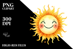 Very Simple Smiling Sun PNG Product Image 2