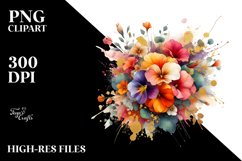 Colorful Bouquet with Nasturtium Splash | Sublimation | Product Image 1