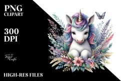 Cute Baby Unicorn PNG Product Image 3