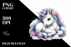 Cute Baby Unicorn PNG Product Image 3