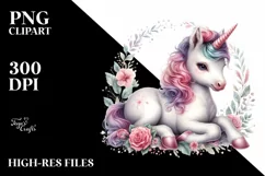 Cute Baby Unicorn PNG Product Image 1