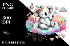 Colorful Koala Cloud PNG Product Image 2
