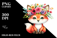 Sublimation Clipart White Background | Colorful Fox Product Image 2