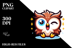 Cute Owl with Sunglasses, Transparent PNG Product Image 2