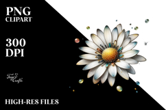 Daisy with Watercolor Splash PNG Product Image 2