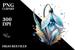 Snowdrop Stained | Sublimation Clipart Product Image 1