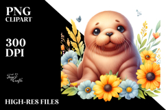 Sublimation Sticker Summer | Cute Baby Walrus Product Image 2
