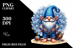 Detailed Digital Painting Gnome Azzure Shorts Product Image 1