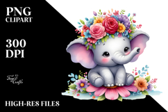 Vibrant Baby Elephant, Transparent PNG Product Image 2