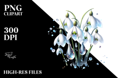 Snowdrop with Metallic Insertions, Transparent PNG Product Image 2