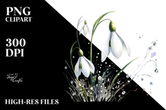 Snowdrop with Metallic Insertions, High-Res PNG Product Image 2