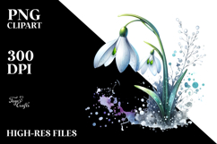 Snowdrop, Watercolor PNG Product Image 2