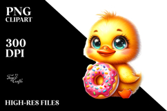 Smiling Cute Baby Duck, PNG Product Image 2