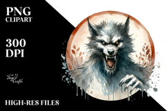 Funny Werewolf Art, Transparent PNG Product Image 2