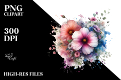 Dramatic Flower Splashes PNG Product Image 2