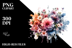 Dramatic Flower Splashes PNG Product Image 2