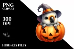 Cute Halloween Baby Parrot PNG Product Image 3