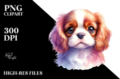 Expressive Cavalier King Charles Spaniel, PNG Product Image 2