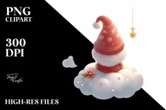 Vintage Christmas Gnomes, Transparent PNG Product Image 3