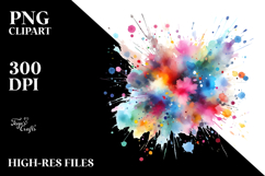 Colorful Brushstroke Splash PNG Product Image 2