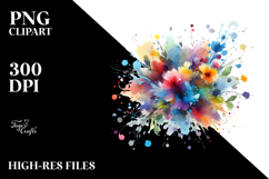 Colorful Brushstroke Splash PNG Product Image 2