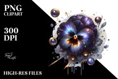 Glossy Pansy with Shiny Metallic Insertions Product Image 1