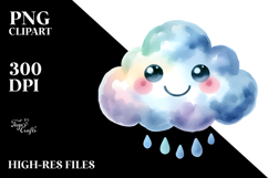 Very Simple Smiling Cloud PNG Product Image 2