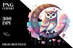 Adorned Owl Moon PNG Product Image 2