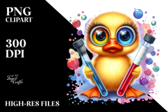 Vibrant Watercolor Cute Baby Duck PNG Product Image 2