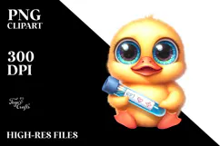 Vibrant Goofy Baby Duck PNG Product Image 2