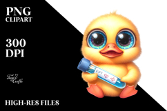 Vibrant Goofy Baby Duck PNG Product Image 2