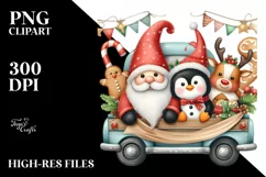 Christmas Truck View PNG Product Image 3