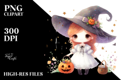 A Washed Halloween Witch PNG Product Image 2