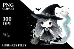 Washed Cute Witch PNG Product Image 2