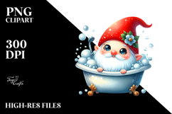 Cute Watercolor Gnome Bath Time Product Image 2