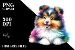 Expressive Baby Shetland Sheepdog PNG Product Image 2