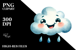 Whimsical Smiling Cloud, Transparent PNG Product Image 2