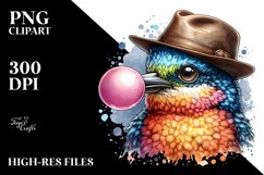 Quirky and Colorful Bird Clipart Product Image 1