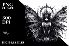 Detailed Gothic Fairy PNG Product Image 1