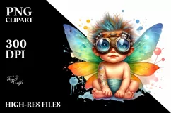 Artistic Baby Unicorn with Bird PNG Product Image 1