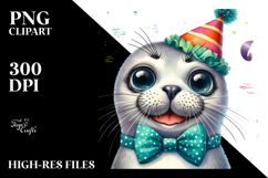 Seal with Party Hat Playful Design Product Image 2