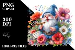 Singing Gnome with Flowers Product Image 2