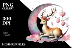 Adorned Deer Moon PNG Product Image 2