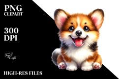 Cute Baby Pembroke Welsh Corgi, PNG Design Product Image 2
