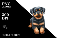 Rottweiler Pastel Christmas Gifts PNG Product Image 2