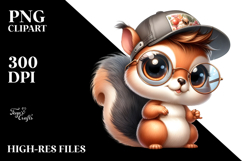 Energetic Baby Squirrel PNG Product Image 2